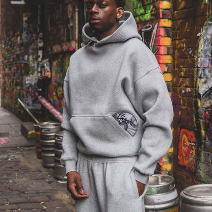 CD Print Hoodie and Joggers Set