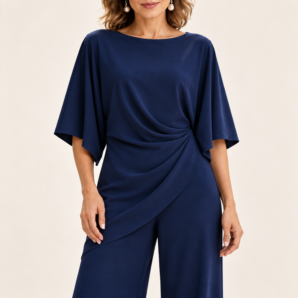 Camille Draped Waist Two-Piece Set