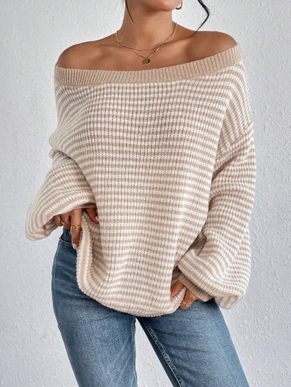 Womens OffShoulder Knit Sweater