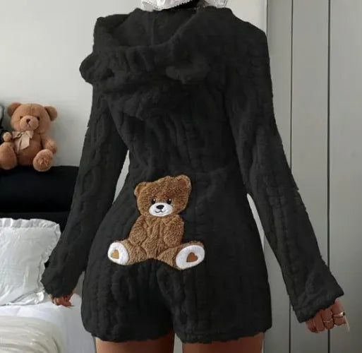 Black Cozy Bear romper supplier product photograph
